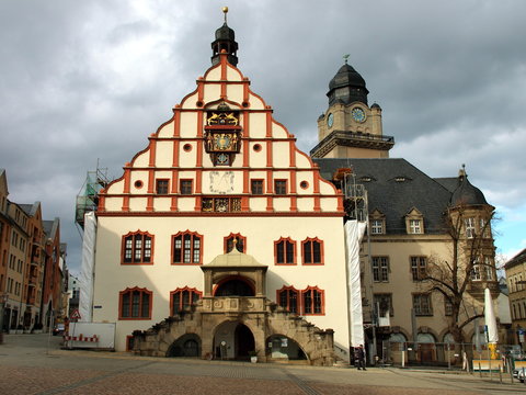 Rathaus/Spitzenmuseum in Plauen (Vogtland) Sachsen