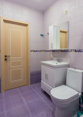 Interior of toilet room