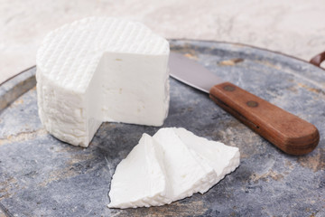Wheel of brazilian traditional cheese Minas