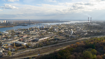 Obraz premium Aerial view of Kiev