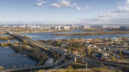 Fototapeta premium Aerial view of Kiev