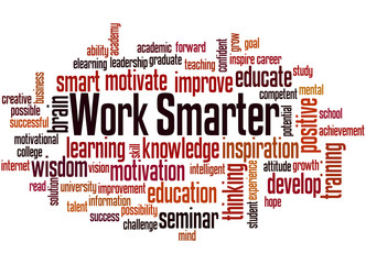 Work Smarter, word cloud concept 4