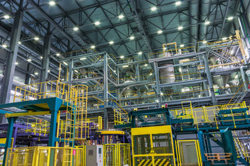 chemical factory. packing area