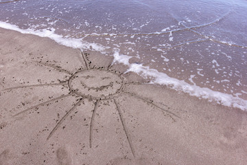 Sonne Strand Symbol Urlaub