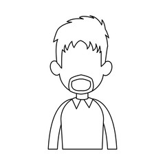 faceless man cartoon icon image vector illustration design 
