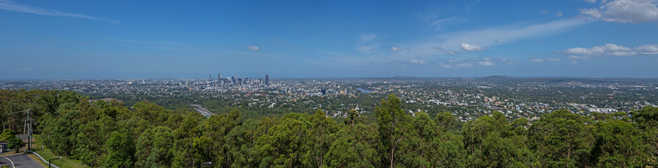 Fototapeta na wymiar Panorama Brisbane vom Mount Coot-Tha
