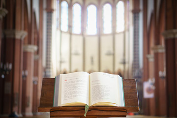 Missal in a church - obrazy, fototapety, plakaty