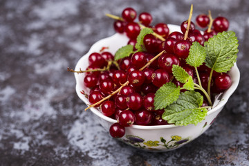 Red ripe currants