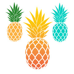 Set of pineapples