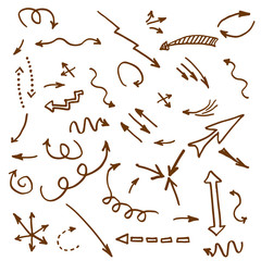 Hand drawn arrows set