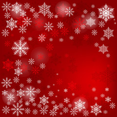 Christmas and New Year background with snowflakes