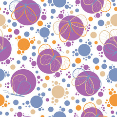 Bright colorful butterflies vector seamless pattern.
