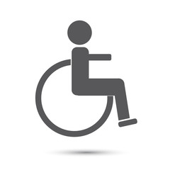 Icon disabled gray on white background.