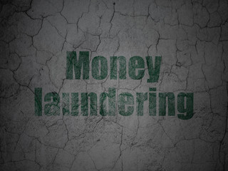 Currency concept: Money Laundering on grunge wall background
