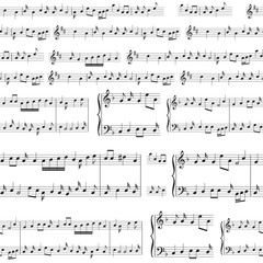 vector background - seamless pattern with black music notes