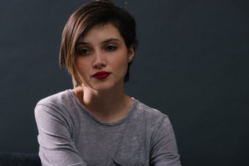Obraz premium Young actress waiting for an audition