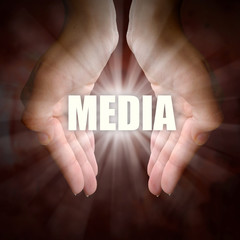 Hands Holding Words - Media