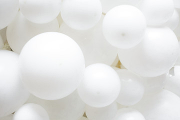 background of many white balloons. white texture