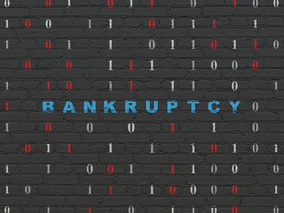 Finance concept: Bankruptcy on wall background