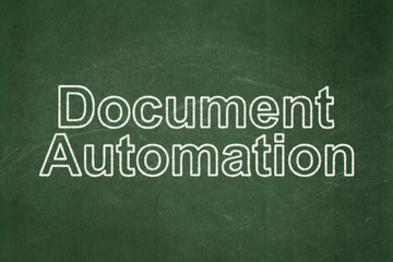 Obraz premium Finance concept: Document Automation on chalkboard background