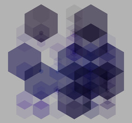 Obraz premium Vector abstract background with blue hexagons