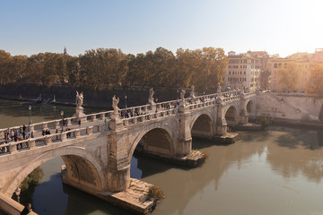 Obraz premium Angel bridge rome Ponte Sant’Angelo
