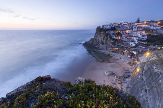 View from the cliffs of Azenhas do Mar seaside Resort, Sintra, Portugal.