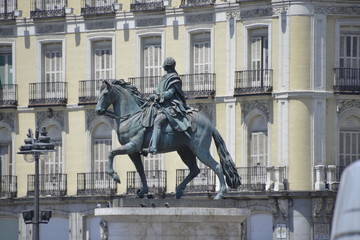 Obraz premium King Carlos III, Statue in Madrid