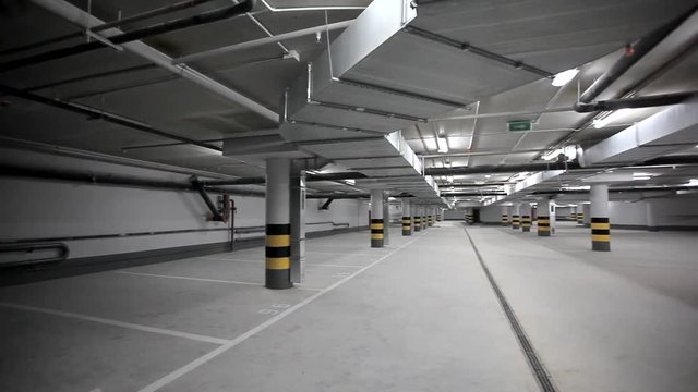 Empty underground car parking