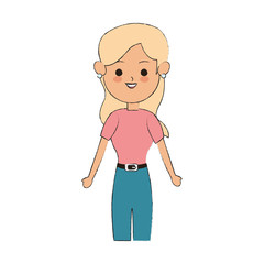 woman cartoon icon over white background. vector illustration