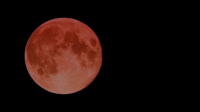 Full Red Moon - time-lapse, motion