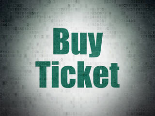 Tourism concept: Buy Ticket on Digital Data Paper background