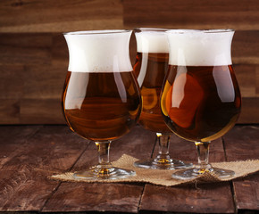 Still Life with a draft beer by the glass.