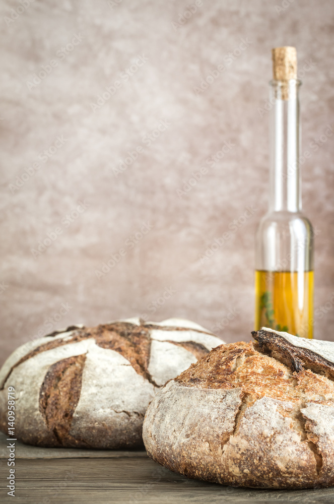 Canvas Prints loaves of bread with olive oil