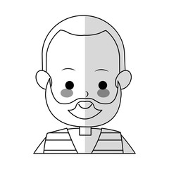 old man cartoon icon over white background. vector illustration
