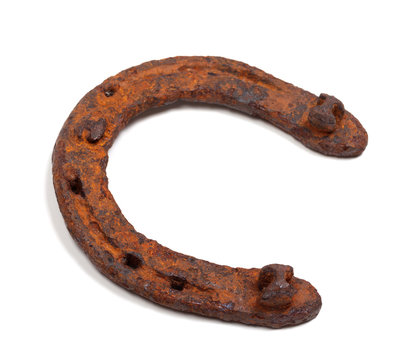 Old rusty horseshoe