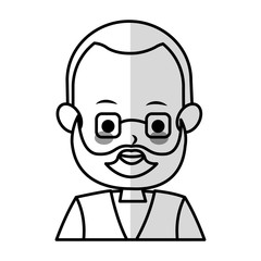 old man cartoon icon over white background. vector illustration