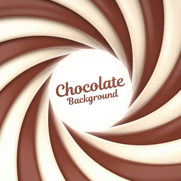 Chocolate swirl background with place for your content