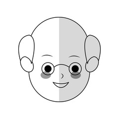 old man cartoon icon over white background. vector illustration