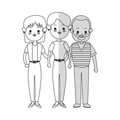 group of people icon over white background. vector illustration