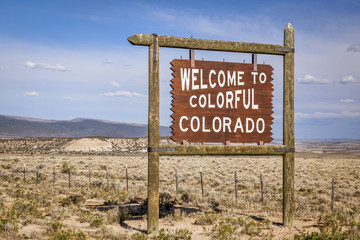welcome to Colorado roadside sign