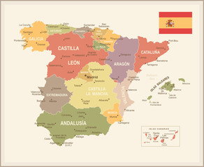 Spain map - Vuntage