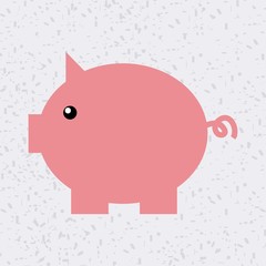 piggy bank icon over white background. colorful design. vector illustration