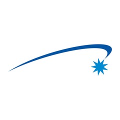 orbit logo vector. swoosh star. © gerilya