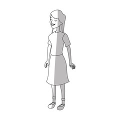 Fototapeta na wymiar woman cartoon icon over white background. vector illustration