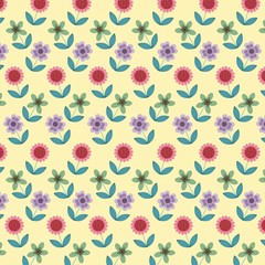 beautiful flowers background. colorful design. vector illustration