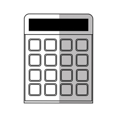 calculator device icon over white background. vector illustration