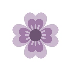 beautiful flower icon over white background. colorful design. vector illustration