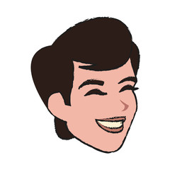 happy boy cartoon icon over white background. vector illustration