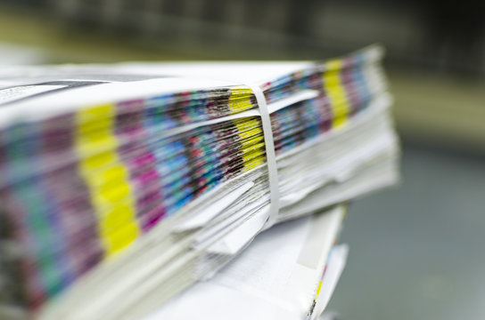 Color Reference Bars Of Printing Paper In Printshop